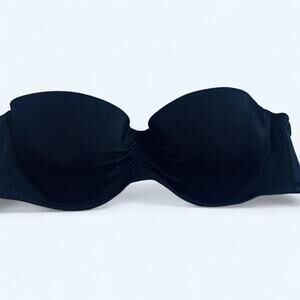Victoria Secret 34B‎ Strapless top NWOT yellow/light blue back strap